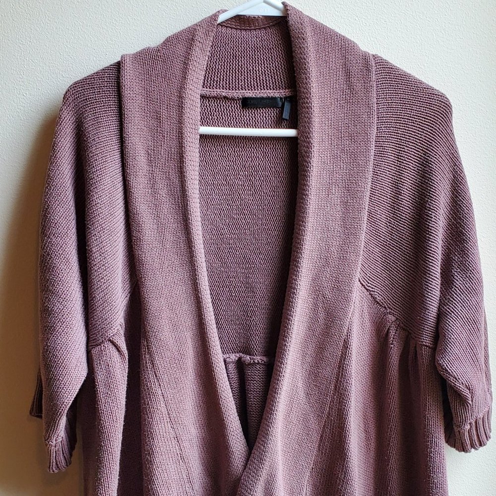 Daisy Fuentes Mauve Open Cardigan Size Medium - Picture 6 of 14